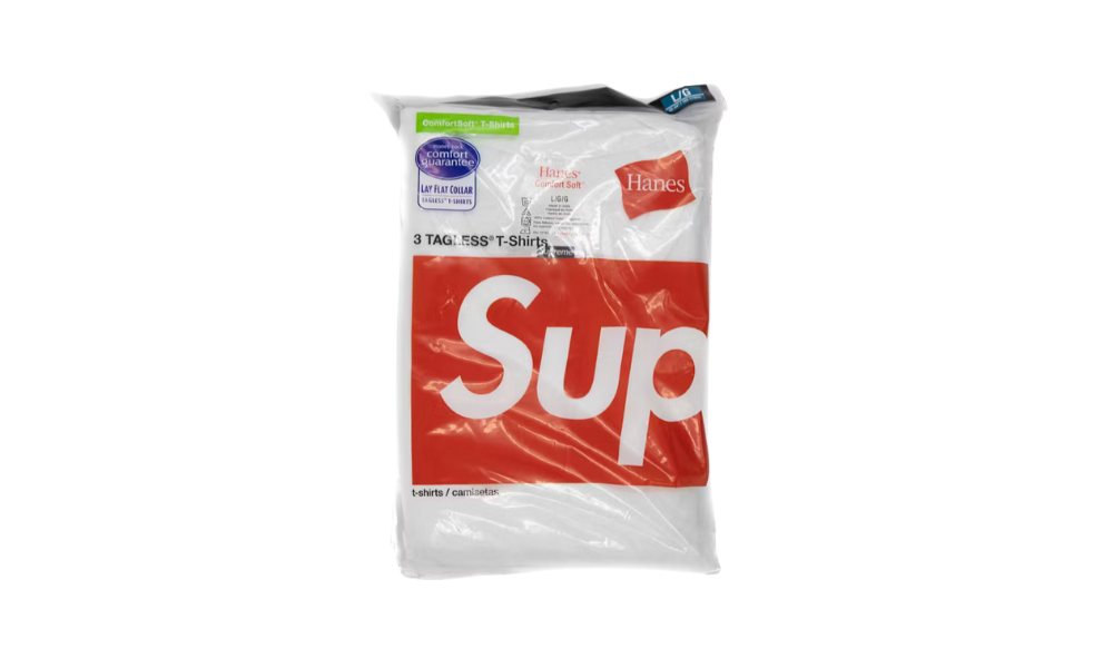 Supreme Hanes Tagless Tees (3 Pack) White