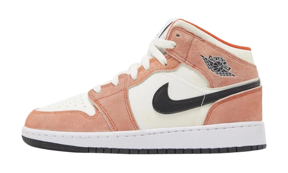 Air Jordan 1 Mid SE Orange Suede