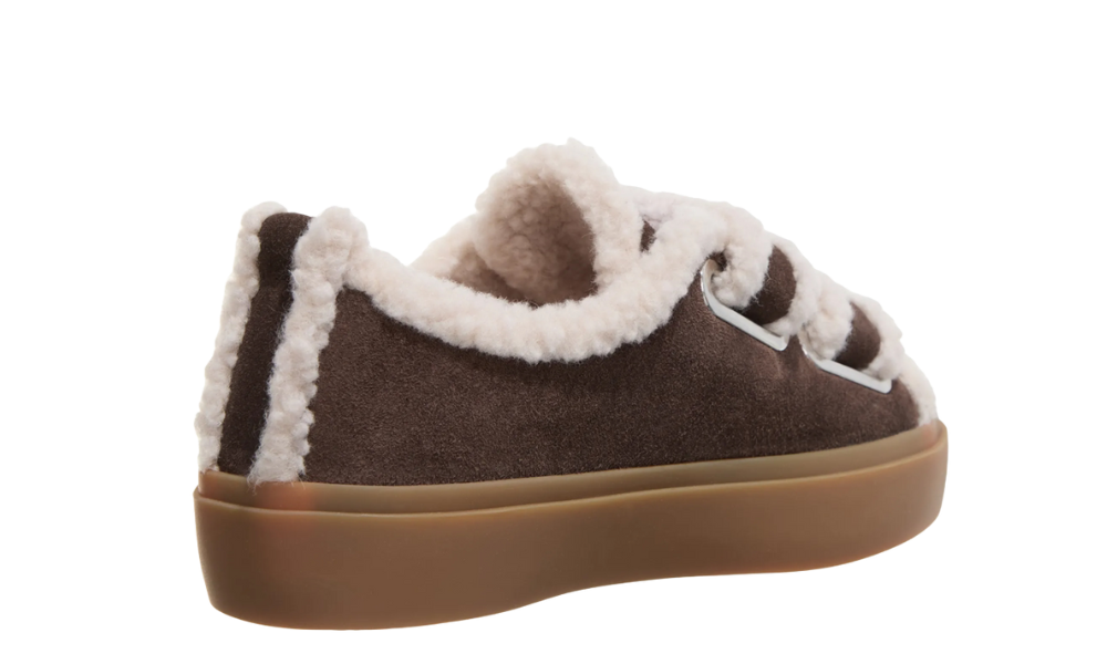 inuikii shearling low velcro dark brown