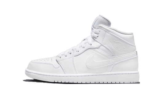 Jordan 1 Mid Triple White