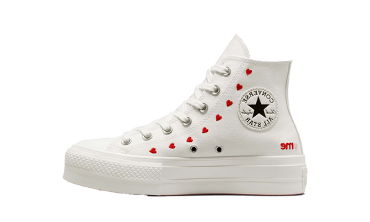 Converse Chuck Taylor All Star Lift Hi White Red