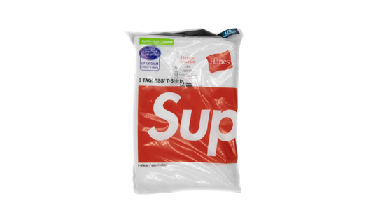 Supreme Hanes Tagless Tees (3 Pack) White