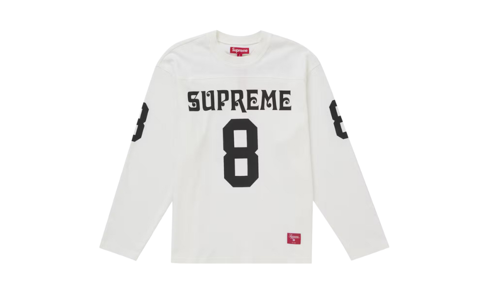 Supreme Affiliated L/S Football Top White