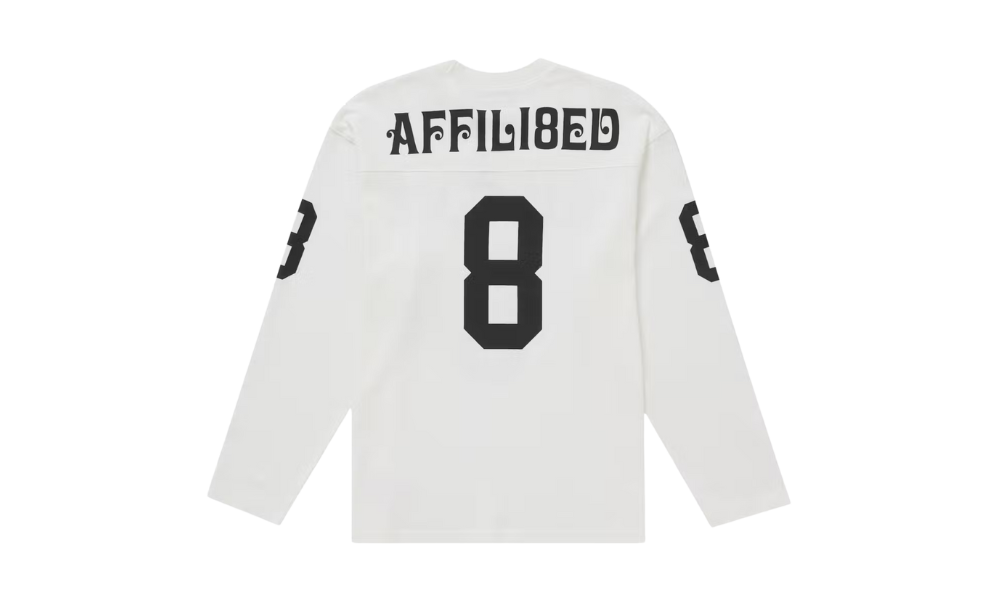 Supreme Affiliated L/S Football Top White