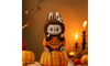 Pop Mart Labubu Happy Halloween Party Series-Sitting Pumpkin Vinyl Plush Pendant