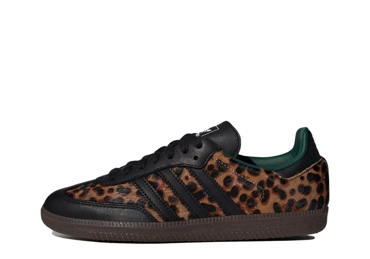 adidas Samba OG Black Green Leopard