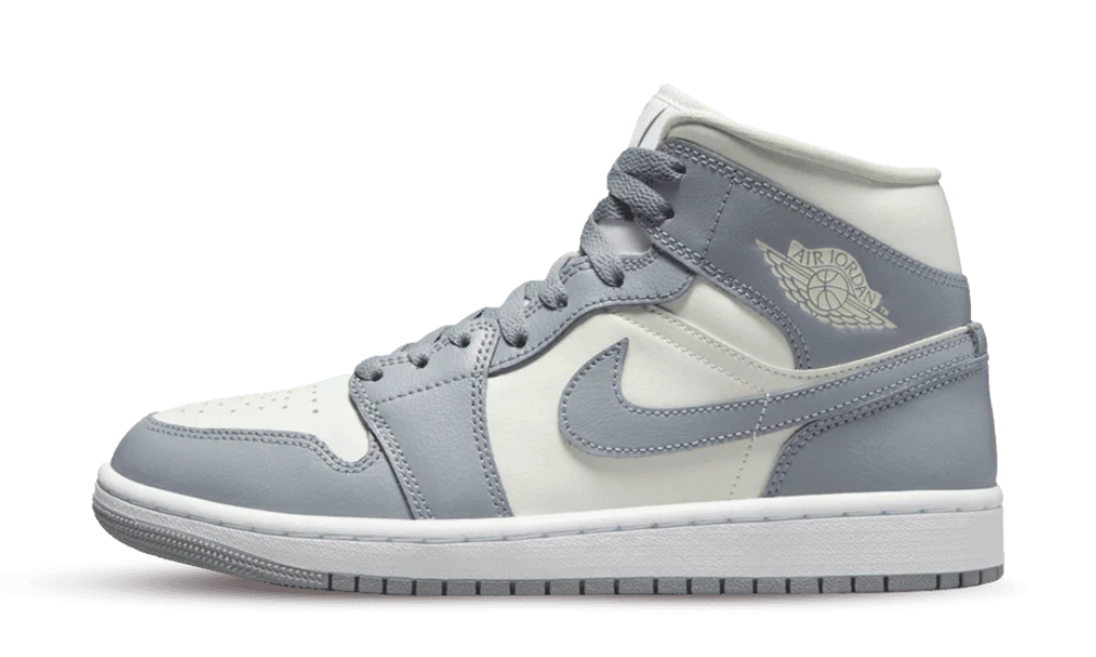 Air Jordan 1 Mid Grey Sail Stealth