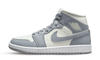 Air Jordan 1 Mid Grey Sail Stealth