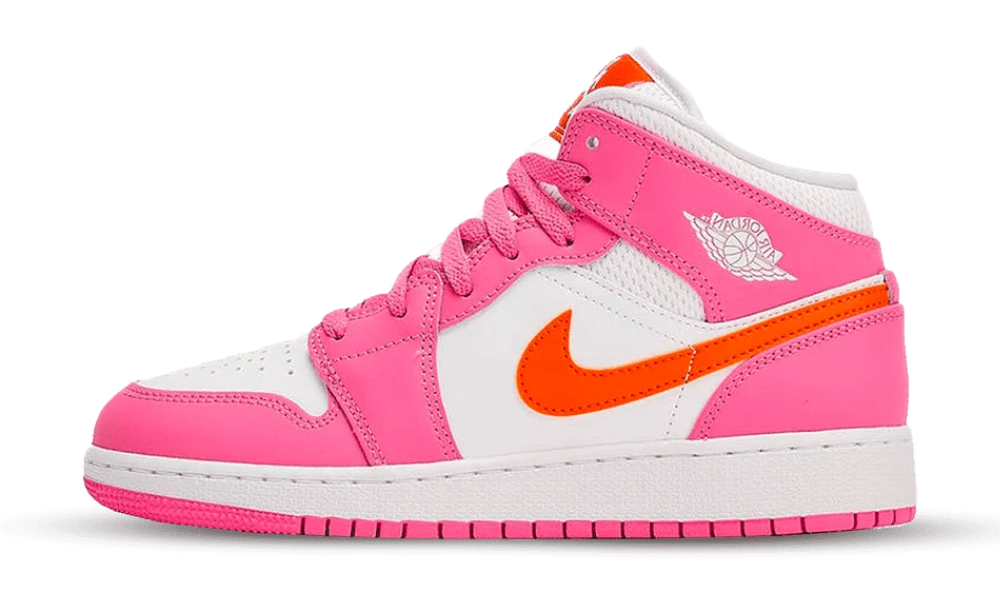 Air Jordan 1 Mid Pinksicle Safety Orange