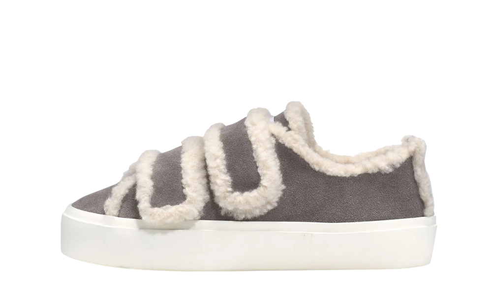 inuikii shearling low velcro grey