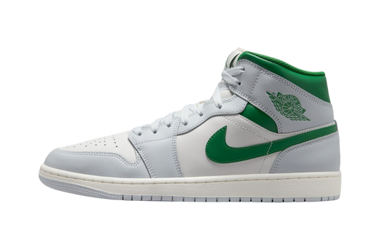 Air Jordan 1 Mid White Pure Platinum Pine Green