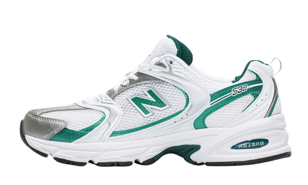 New Balance 530 White Nightwatch Green