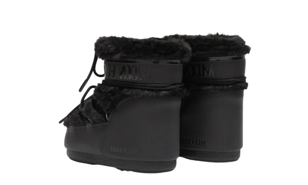 Moon Boot Icon Low Faux Fur Black