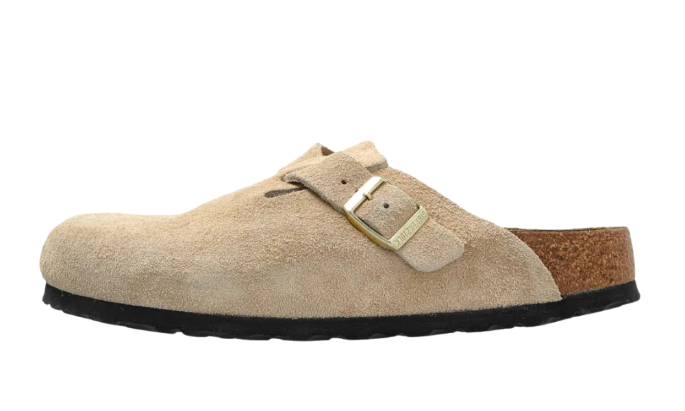 Birkenstock Boston BS Suede Leather Sandcastle