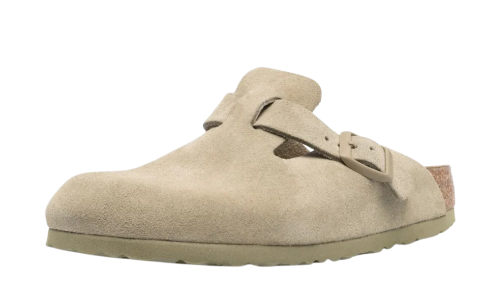 Birkenstock Boston Faded Khaki Suede Leather