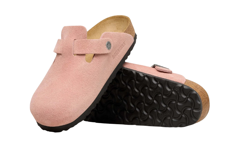 Birkenstock Boston Suede Leather Pink Clay