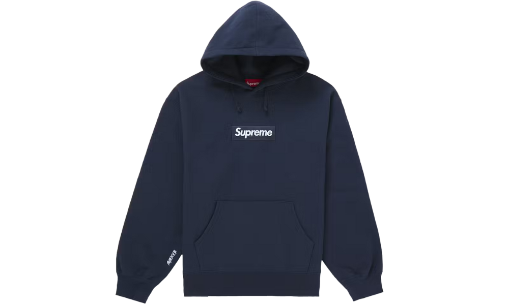 Supreme Box Logo Hooded Sweatshirt Navy