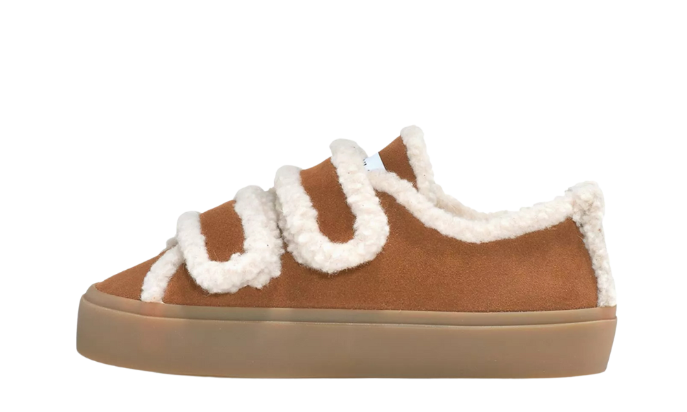 inuikii shearling low velcro brown