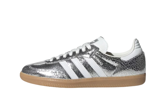 adidas Samba OG in pelle screpolata argento metallizzato