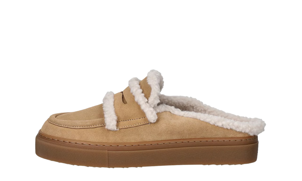 inuikii shearling mule beige