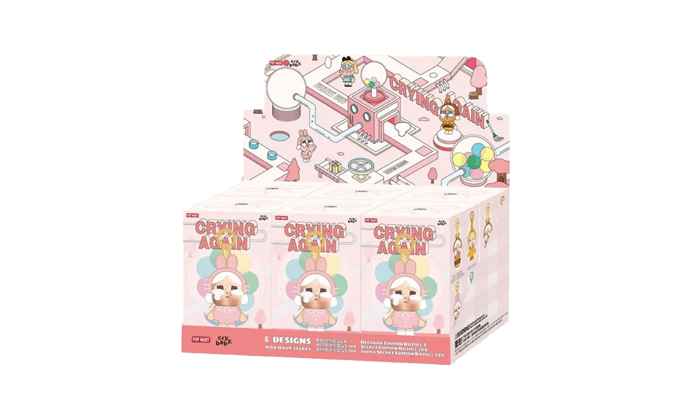 Pop Mart CryBaby Crying Again Series Vinyl Face Plush Sealed Case