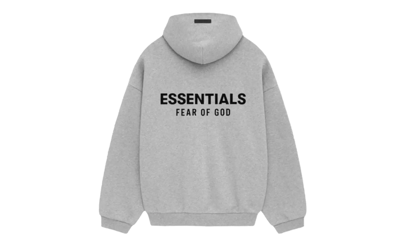 Felpa con cappuccio in pile Fear of God Essentials grigio mélange chiaro