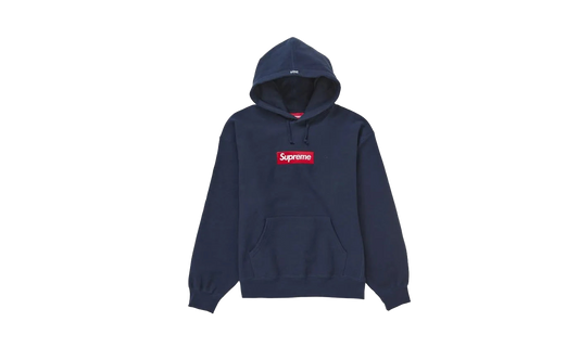 Supreme Box Logo Hooded Sweatshirt Navy