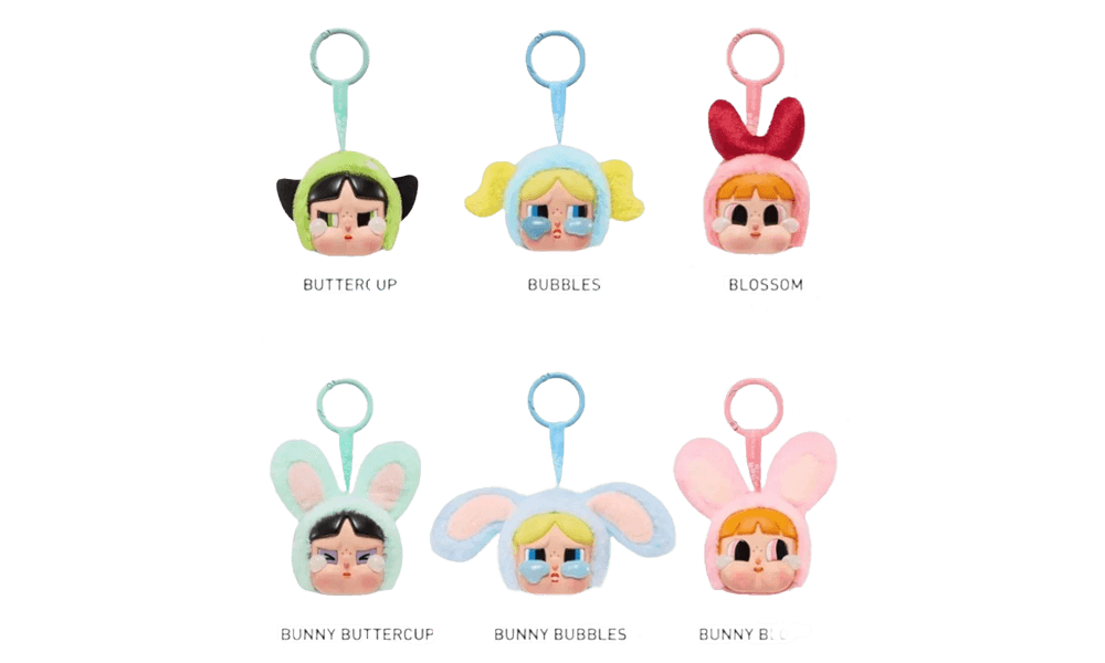 Scatola cieca di peluche in vinile Pop Mart CryBaby x Powerpuff Girls