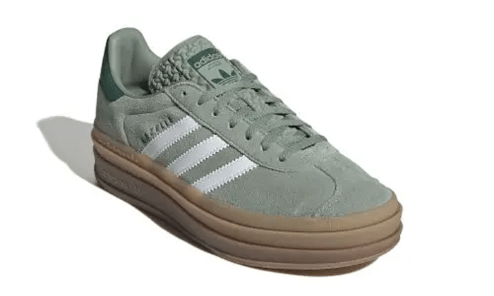 adidas Gazelle Bold Silver Green White - Secured Stuff
