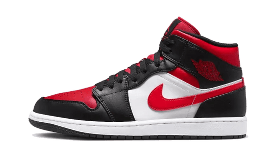 Air Jordan 1 Mid Alternate Bred Toe Fire Red - Secured Stuff