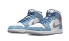 Air Jordan 1 Mid French Blue Fire Red - Secured Stuff